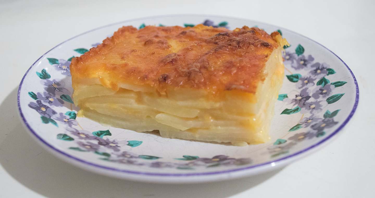 Slice of Cheesy Potato Gratin