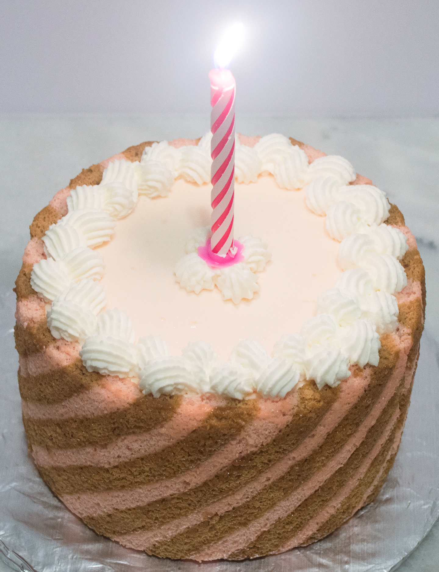 Hubby's Birthday Cake with Candle