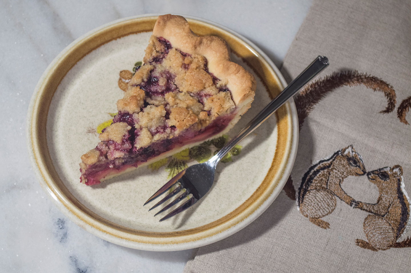 Slice of Apple-Berry Pie