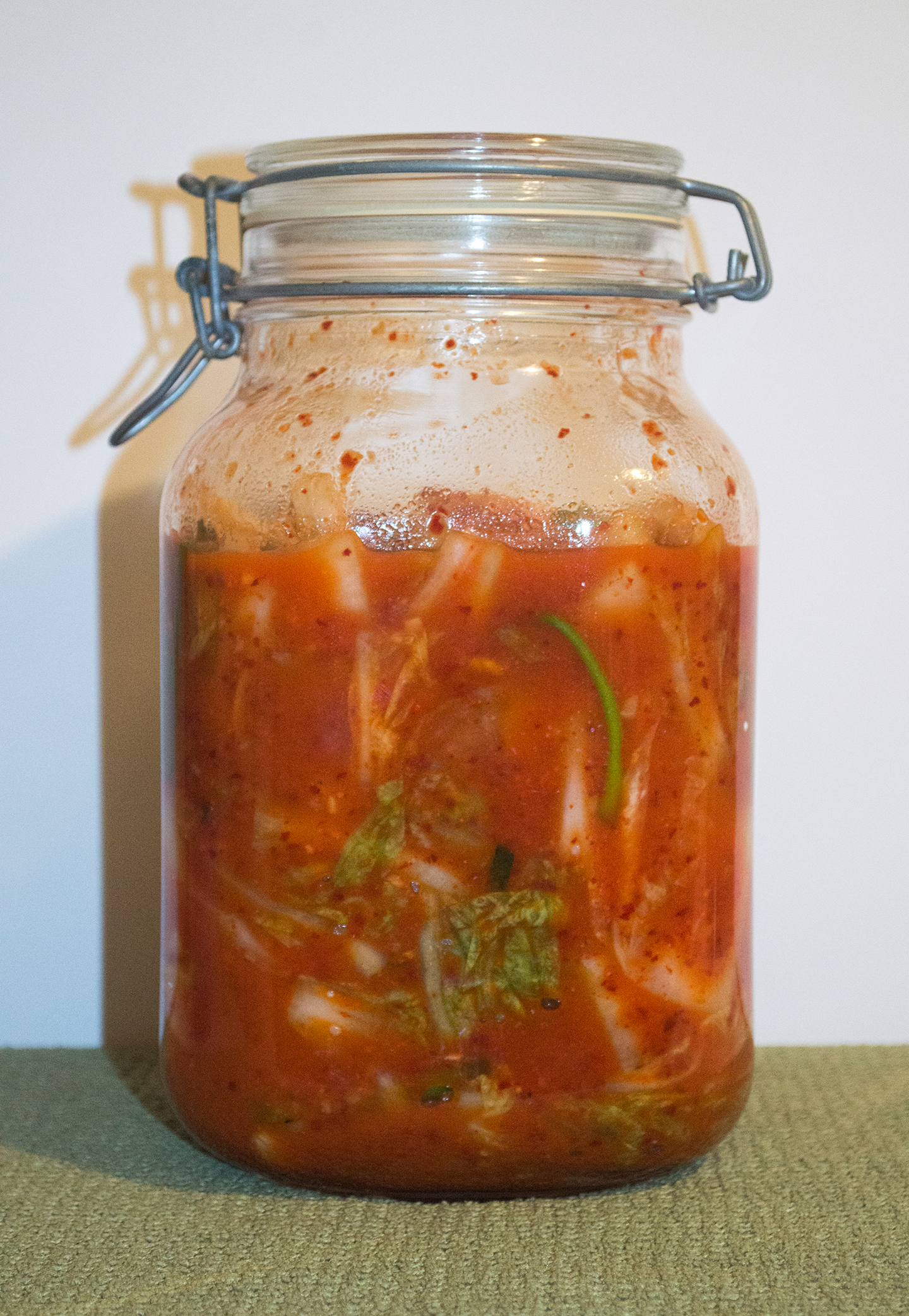 Kimchi in a Container