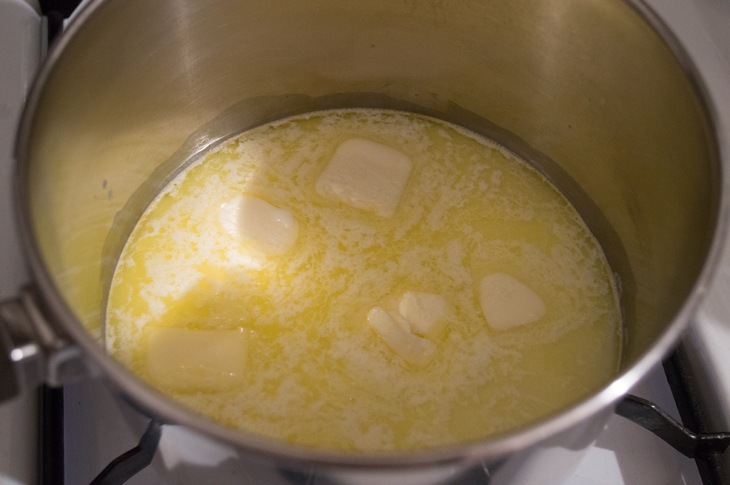 Pâte à Choux - Melting the Butter
