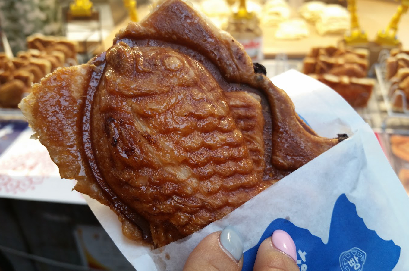 Korea Trip - Myeongdong Croissant Fish Bread2