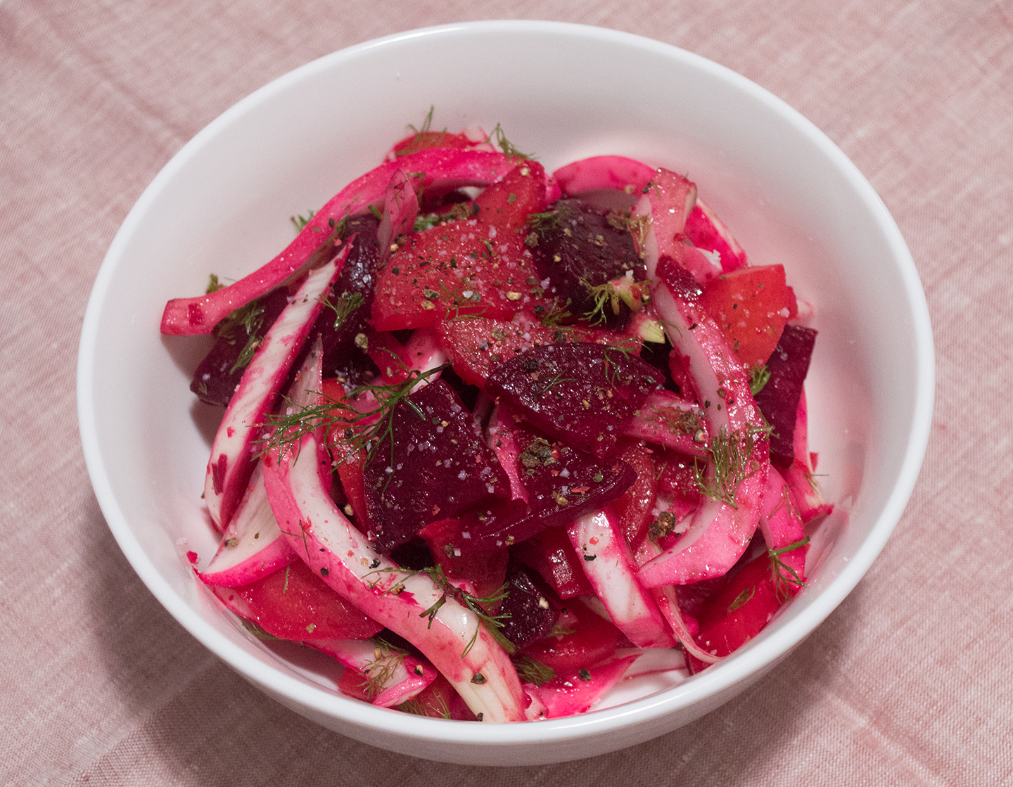 Beet and Fennel Salad with Meyer Lemon Dressing