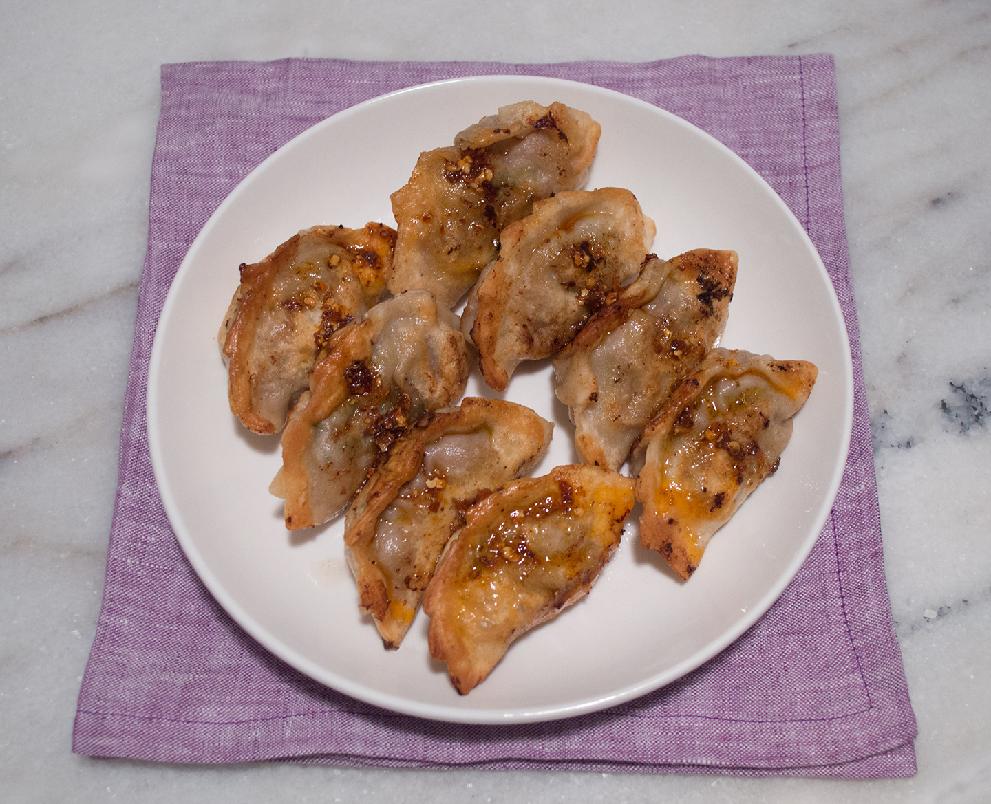 Beef Dumplings with Chili Oil