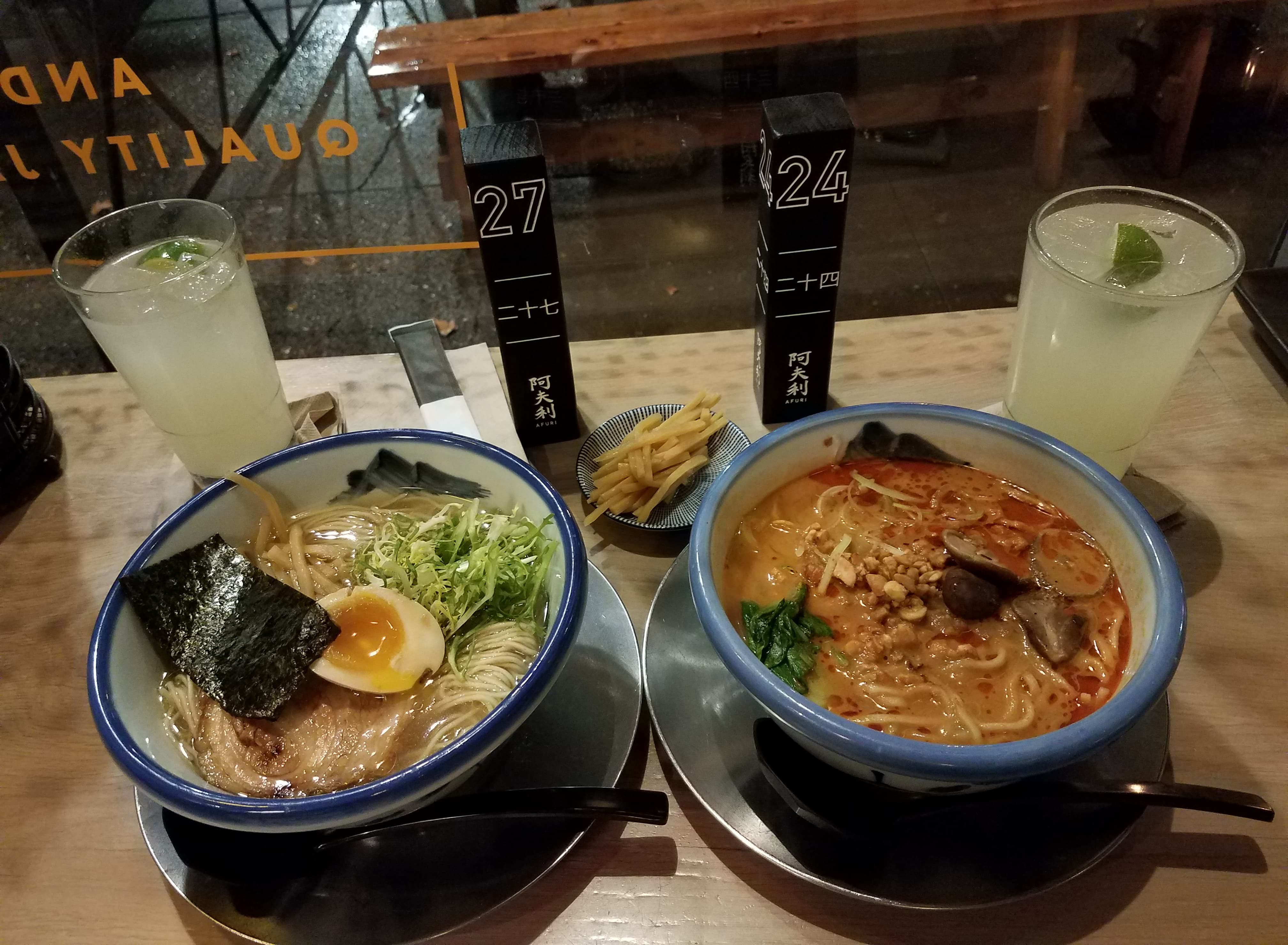 Afuri Ramen Dinner and Drinks